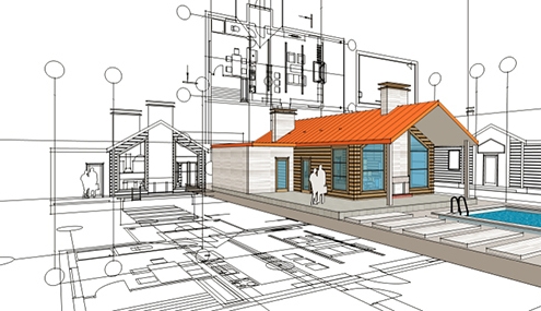 Creating 3D models from floor plan drafts
