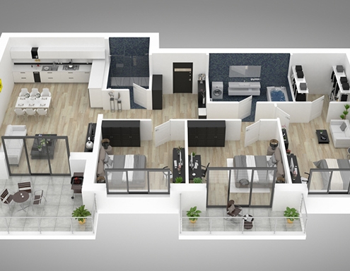 3D apartment modeling services