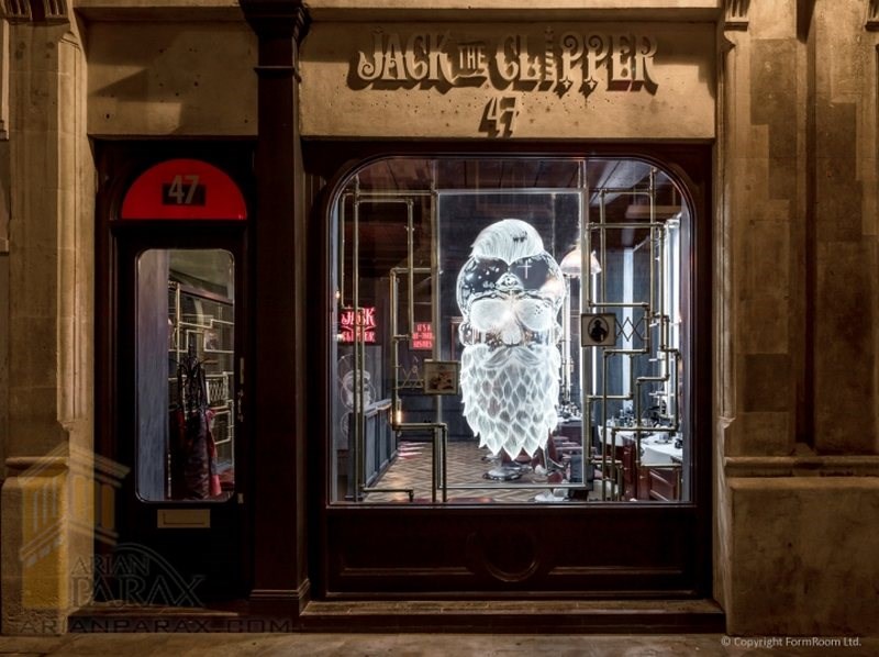طراحی داخلی آرایشگاه مردانه