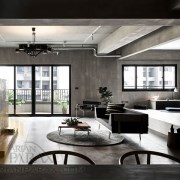 طراحی داخلی آپارتمان به سبک صنعتی
