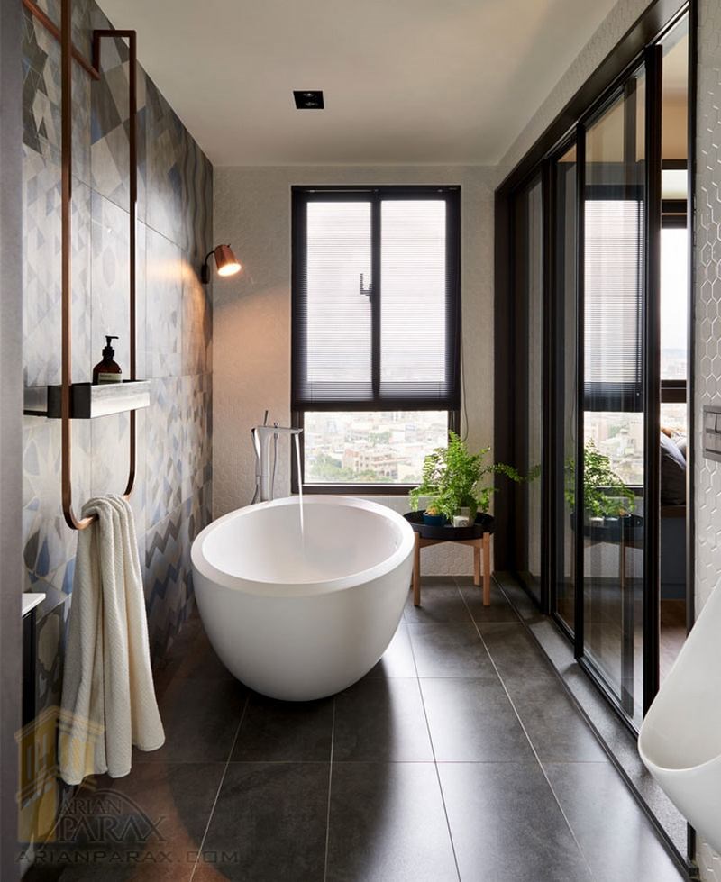 طراحی خانه با شیشه و فلز