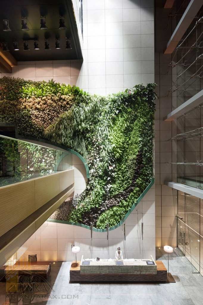 طراحی دکوراسیون داخلی با دیوار سبز
