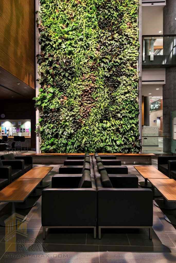 طراحی دکوراسیون داخلی با دیوار سبز