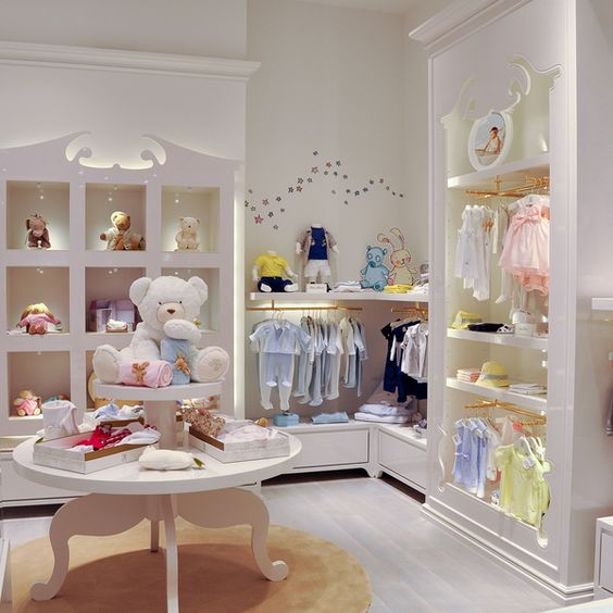 طراحی داخلی فروشگاه پوشاک نوزاد