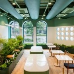 طراحی داخلی و نمای کافه