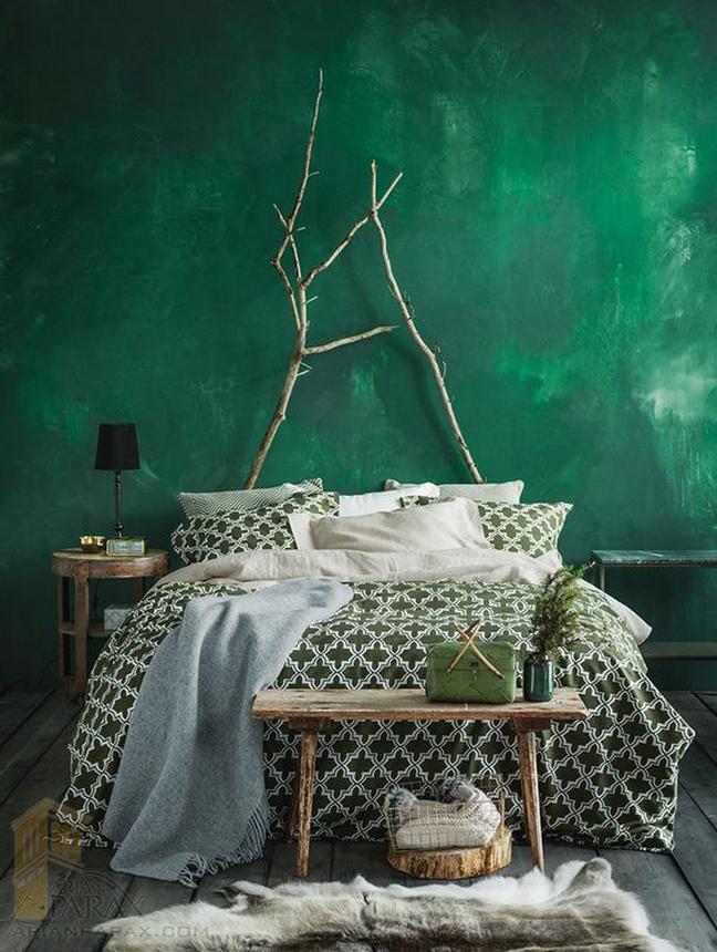 رنگ سبز در دکوراسیون اتاق خواب