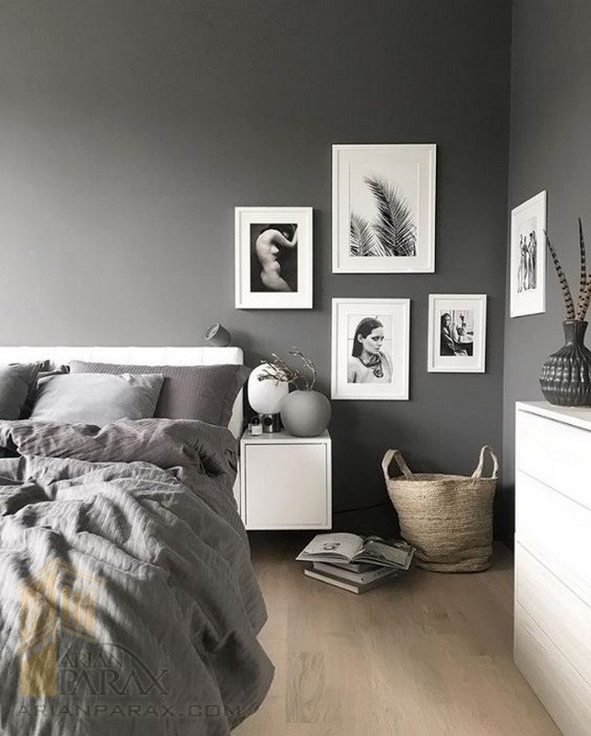 طرح های جدید اتاق خواب با رنگ طوسی