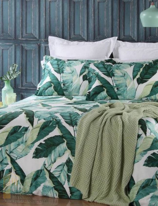 رو تختی سبز در دکور اتاق خواب
