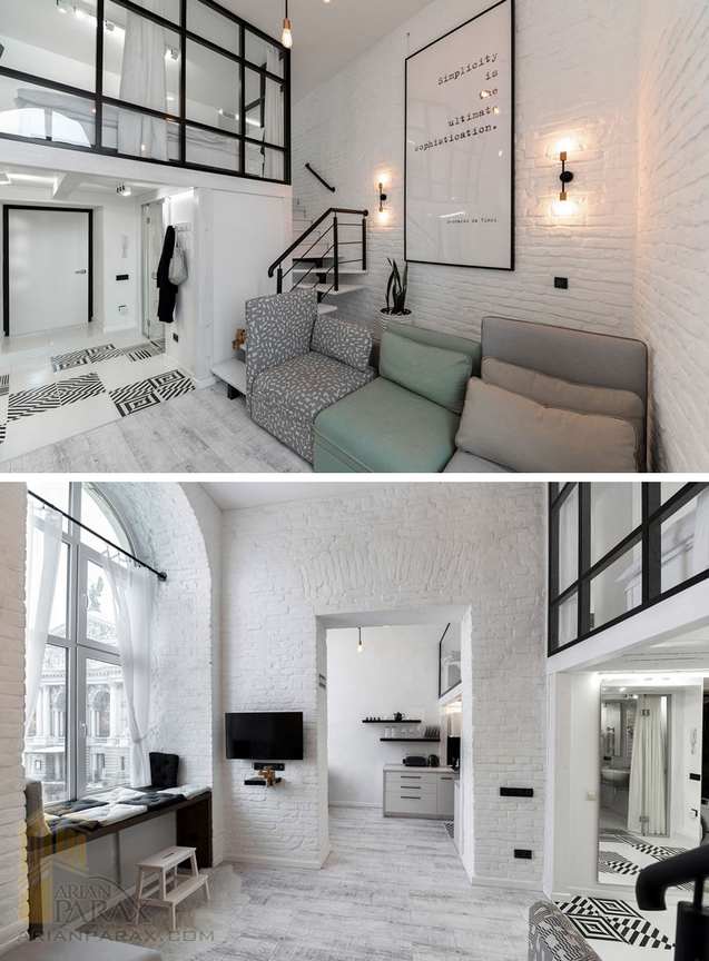 طراحی آپارتمان با تم سفید