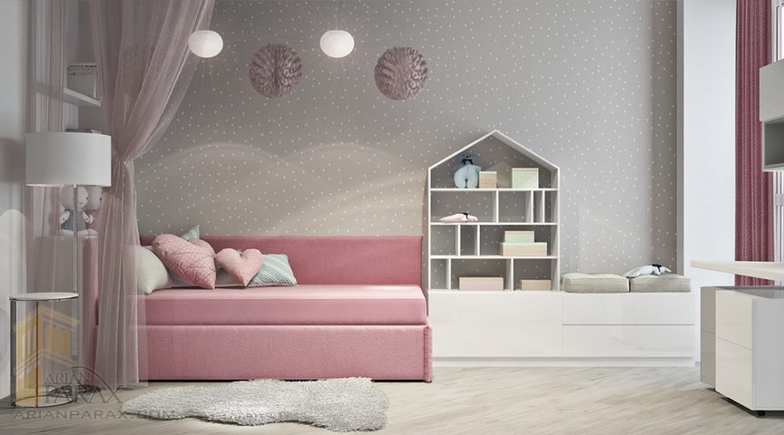 اتاق خواب کودک با رنگ خنثی