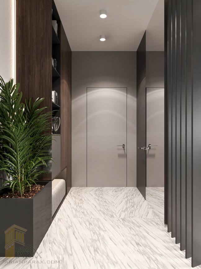 طراحی ورودی خانه 65 متری