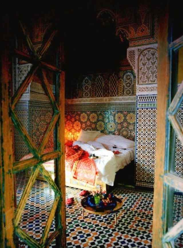 دکور اتاق خواب به سبک مراکشی