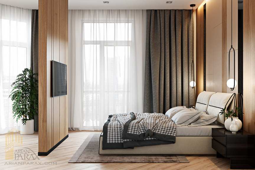 طراحی اتاق خواب خانه دو خوابه