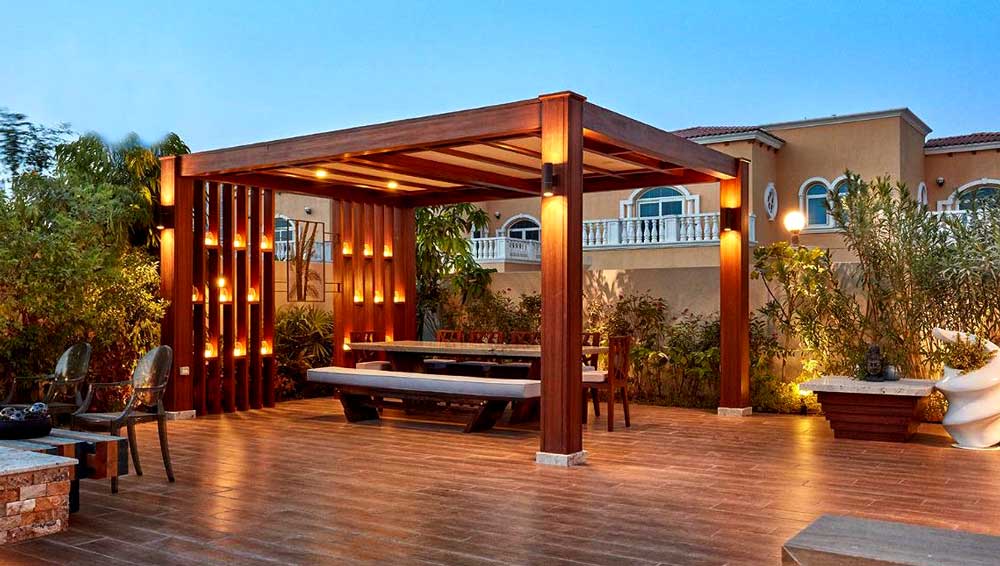 محوطه سازی ویلای شیک