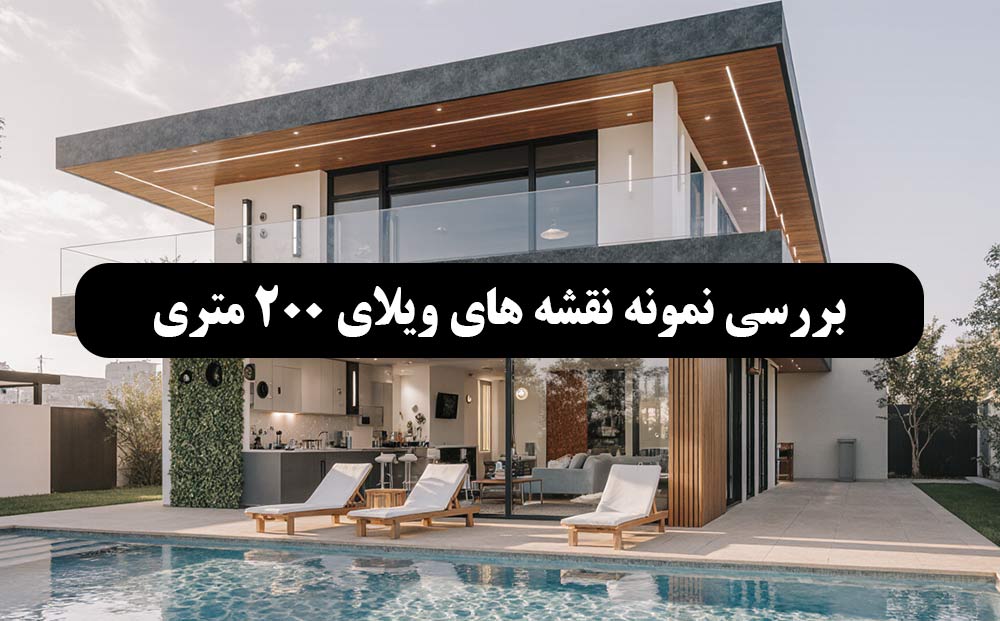 نمونه نقشه ویلا 200 متری