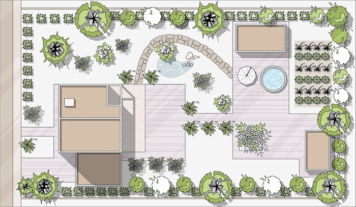 نقشه برای ساخت باغ ویلا