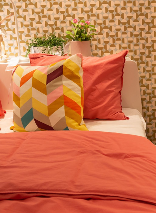 طراحی اتاق خواب با رنگ هلویی