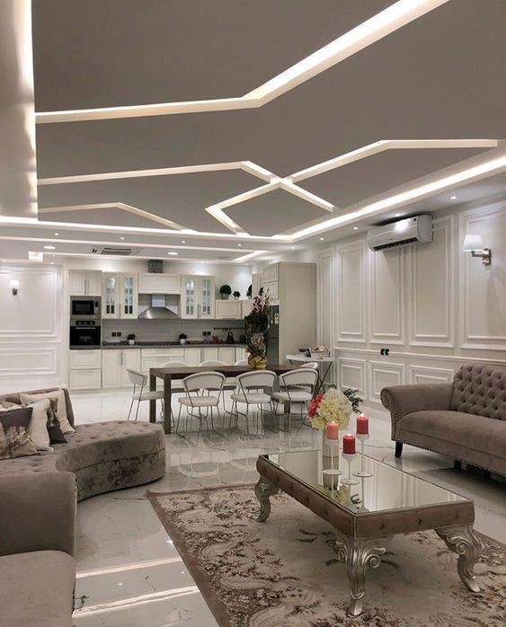 گچبری سقف مدرن و مینیمال