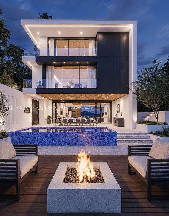 نمونه طراحی ویلا لاکچری